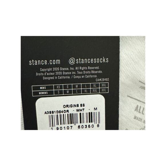 New ~ STANCE ~ 100% Cotton Origins Graphic T-Shirt Size M - Picture 4 of 4